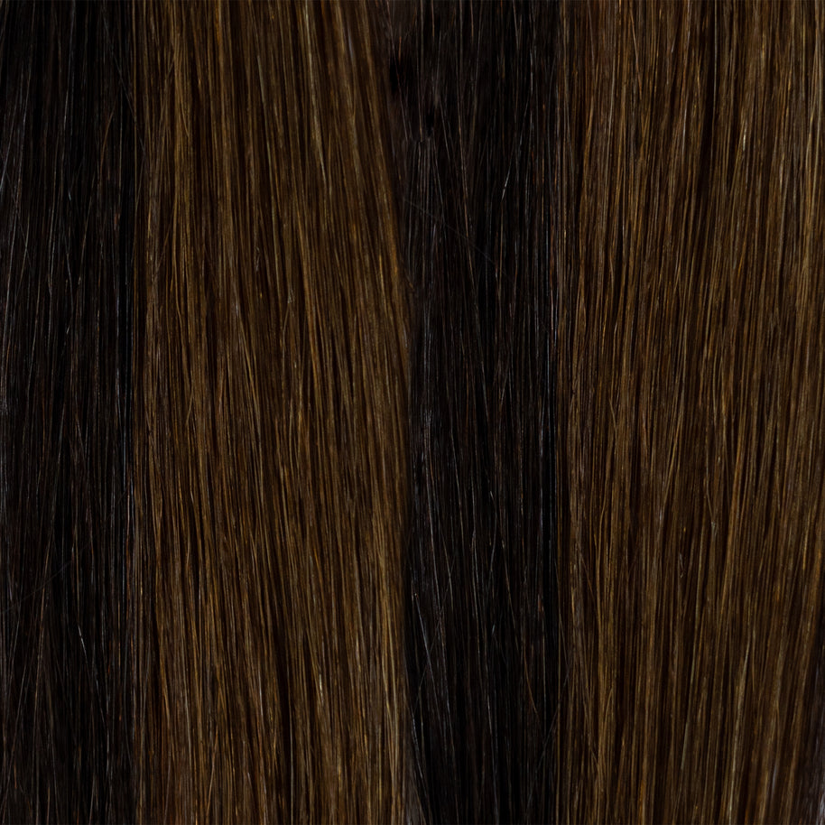 Deep Mocha Highlight Butterfly Weft Extensions